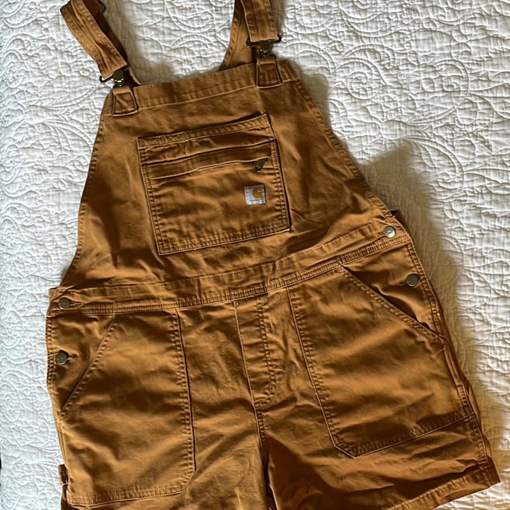 Carhartt Brown shortalls with Pockets